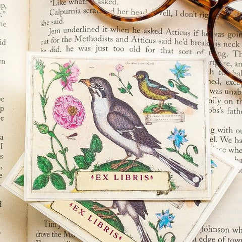 Bird And Flowers Bookplates - The Bookmatters