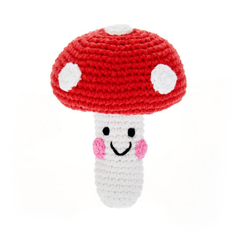 Red Mushroom Rattle - Friendly - The Bookmatters