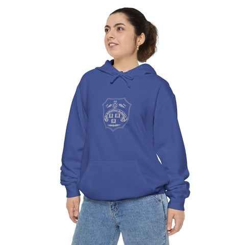 Bookmatters Shield Garment-Dyed Hoodie - The Bookmatters