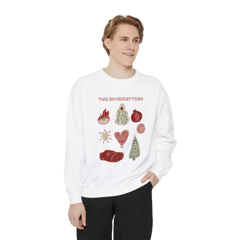 A Bookmatters' Christmas Garment-Dyed Sweatshirt - The Bookmatters