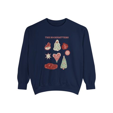 A Bookmatters' Christmas Garment-Dyed Sweatshirt - The Bookmatters