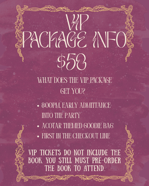ACOTAR 6 MIDNIGHT RELEASE TICKET PACKAGES