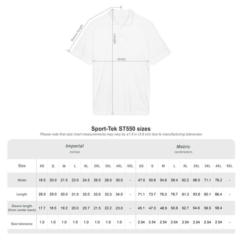 Men's White Performance Polo with Blue 'Blue Ridge' Circular Logo