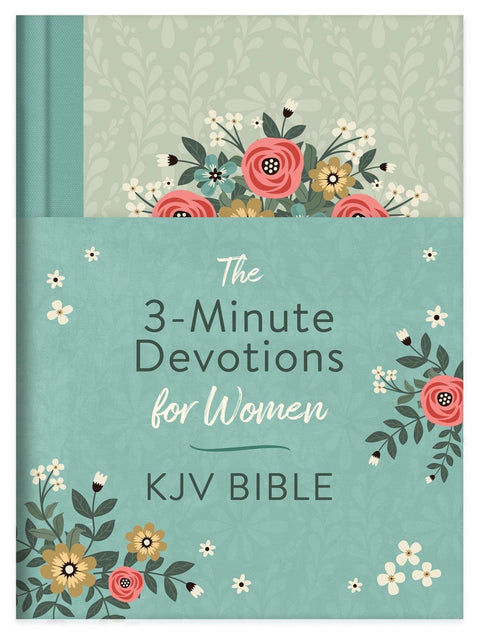 3-Minute Devotions for Women KJV Bible Mint Bouquet - The Bookmatters