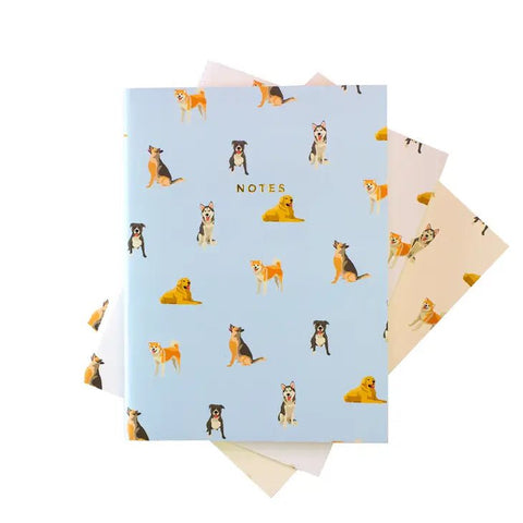 Dog Pattern Large Notebook - The Bookmatters