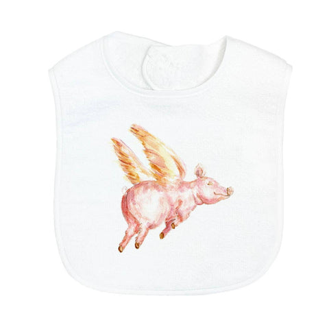 Flying Pig No Words Bib - The Bookmatters